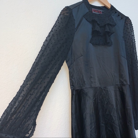 Voodoo Vixen Black AUDREY Retro Dress Large - Picture 10 of 16